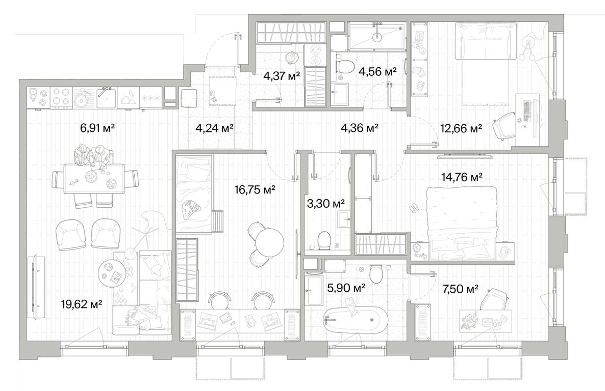 3-BD Apartment Sale, 104.93平方米 at Mys, derevnya Likino, Odintsovskiy Urban District, Moscow Region, Russia #1 3-BD Apartment Sale, 104.93平方米 at Mys, derevnya Likino, Odintsovskiy Urban District, Moscow Region, Russia #1