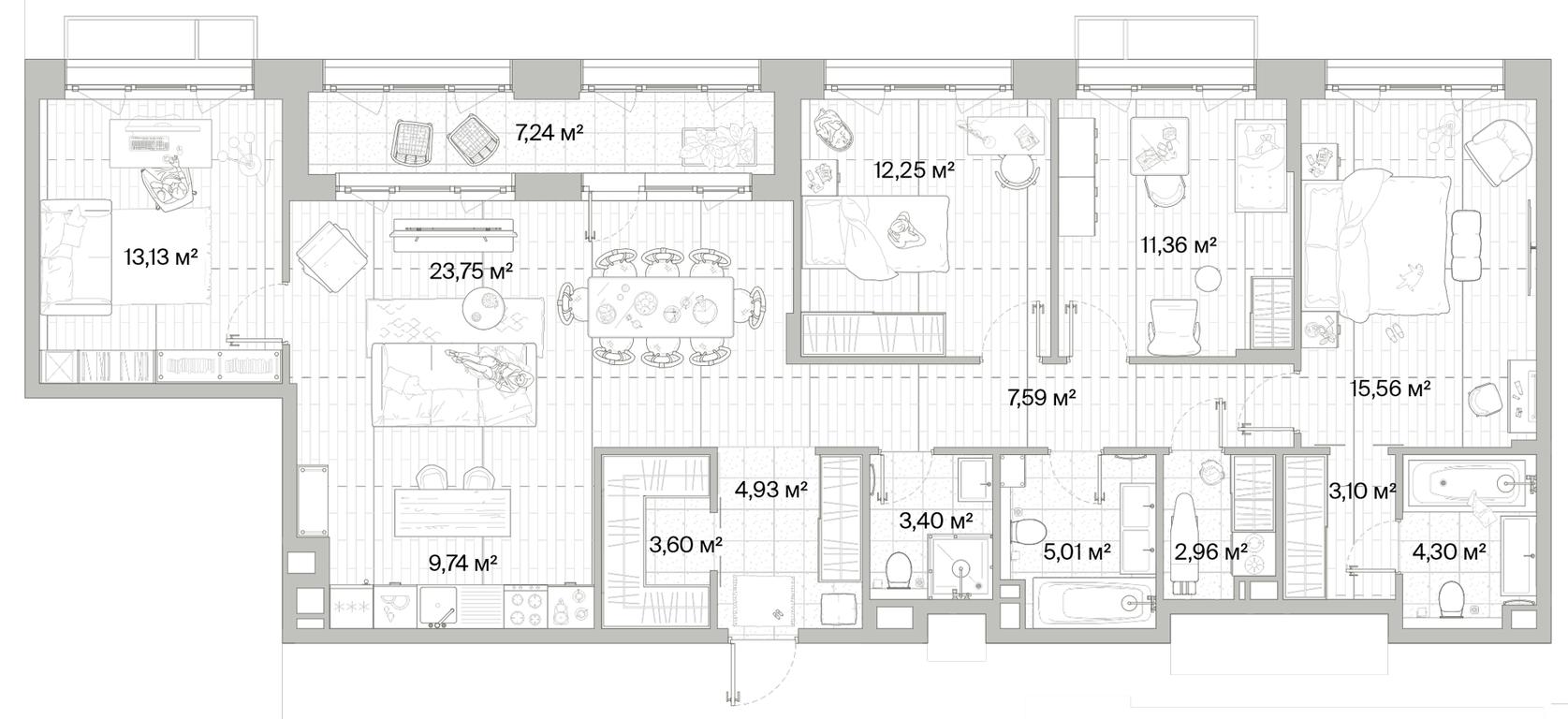 4-BD Apartment Sale, 124.3平方米 at Mys, derevnya Likino, Odintsovskiy Urban District, Moscow Region, Russia #1 4-BD Apartment Sale, 124.3平方米 at Mys, derevnya Likino, Odintsovskiy Urban District, Moscow Region, Russia #1