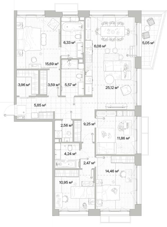 4-BD Apartment Sale, 129.49平方米 at Mys, derevnya Likino, Odintsovskiy Urban District, Moscow Region, Russia #1 4-BD Apartment Sale, 129.49平方米 at Mys, derevnya Likino, Odintsovskiy Urban District, Moscow Region, Russia #1