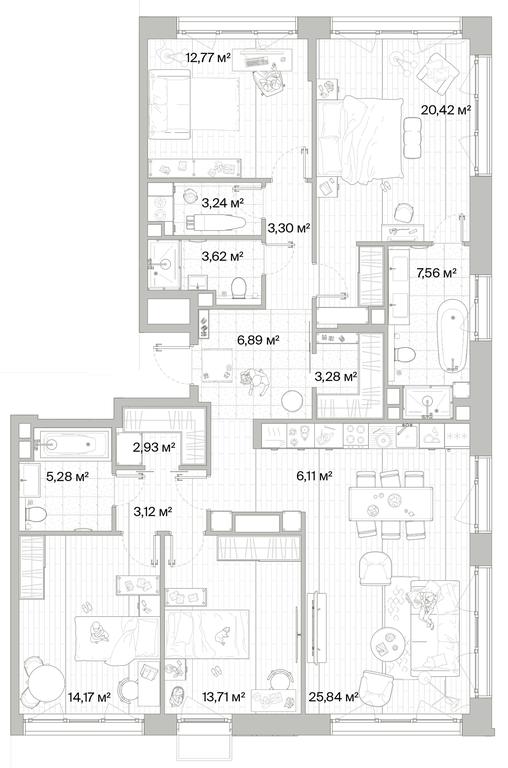 4-BD Apartment Sale, 132.24平方米 at Mys, derevnya Likino, Odintsovskiy Urban District, Moscow Region, Russia #1 4-BD Apartment Sale, 132.24平方米 at Mys, derevnya Likino, Odintsovskiy Urban District, Moscow Region, Russia #1