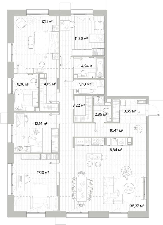 4-BD Apartment Sale, 143.66平方米 at Mys, derevnya Likino, Odintsovskiy Urban District, Moscow Region, Russia #1 4-BD Apartment Sale, 143.66平方米 at Mys, derevnya Likino, Odintsovskiy Urban District, Moscow Region, Russia #1