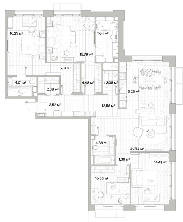 4-BD Apartment Sale, 139.99平方米 at Mys, derevnya Likino, Odintsovskiy Urban District, Moscow Region, Russia #1 4-BD Apartment Sale, 139.99平方米 at Mys, derevnya Likino, Odintsovskiy Urban District, Moscow Region, Russia #1