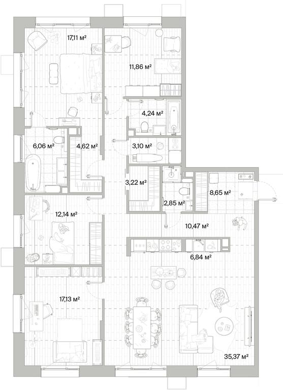 4-BD Apartment Sale, 143.66平方米 at Mys, derevnya Likino, Odintsovskiy Urban District, Moscow Region, Russia #1 4-BD Apartment Sale, 143.66平方米 at Mys, derevnya Likino, Odintsovskiy Urban District, Moscow Region, Russia #1