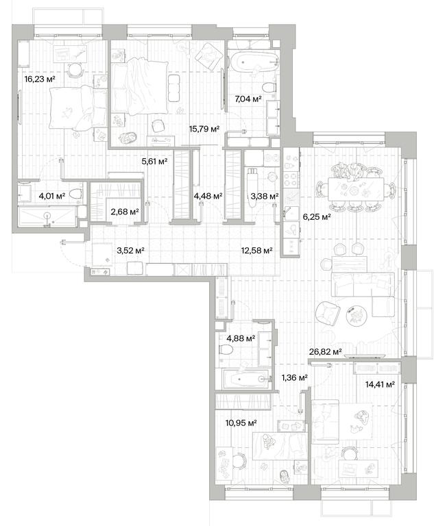 4-BD Apartment Sale, 139.99 sq. m. at Mys, derevnya Likino, Odintsovskiy Urban District, Moscow Region, Russia #1 4-BD Apartment Sale, 139.99 sq. m. at Mys, derevnya Likino, Odintsovskiy Urban District, Moscow Region, Russia #1