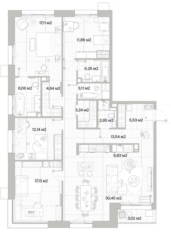 4-BD Apartment Sale, 139.66平方米 at Mys, derevnya Likino, Odintsovskiy Urban District, Moscow Region, Russia #1 4-BD Apartment Sale, 139.66平方米 at Mys, derevnya Likino, Odintsovskiy Urban District, Moscow Region, Russia #1