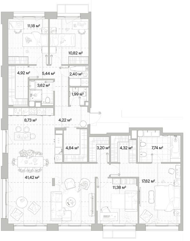 4-BD Apartment Sale, 143.84 sq. m. at Mys, derevnya Likino, Odintsovskiy Urban District, Moscow Region, Russia #1 4-BD Apartment Sale, 143.84 sq. m. at Mys, derevnya Likino, Odintsovskiy Urban District, Moscow Region, Russia #1
