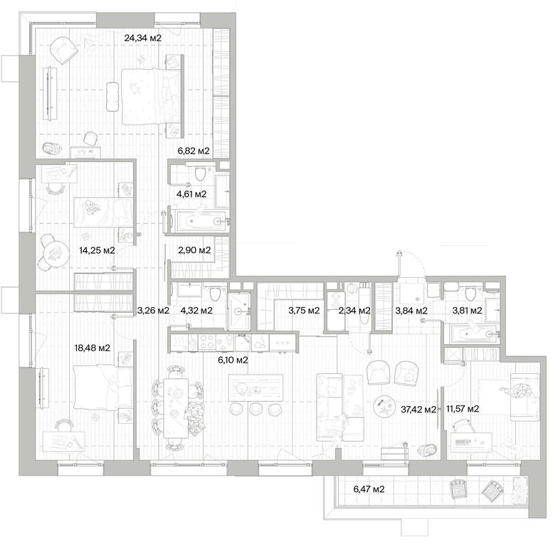 4-BD Apartment Sale, 149.75平方米 at Mys, derevnya Likino, Odintsovskiy Urban District, Moscow Region, Russia #1 4-BD Apartment Sale, 149.75平方米 at Mys, derevnya Likino, Odintsovskiy Urban District, Moscow Region, Russia #1