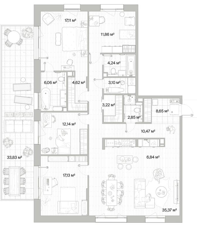 4-BD Apartment Sale, 153.81平方米 at Mys, derevnya Likino, Odintsovskiy Urban District, Moscow Region, Russia #1 4-BD Apartment Sale, 153.81平方米 at Mys, derevnya Likino, Odintsovskiy Urban District, Moscow Region, Russia #1