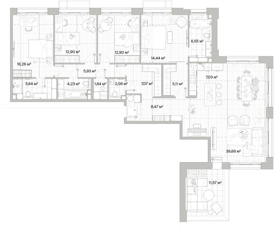 4-BD Apartment Sale, 153.8平方米 at Mys, derevnya Likino, Odintsovskiy Urban District, Moscow Region, Russia #1 4-BD Apartment Sale, 153.8平方米 at Mys, derevnya Likino, Odintsovskiy Urban District, Moscow Region, Russia #1
