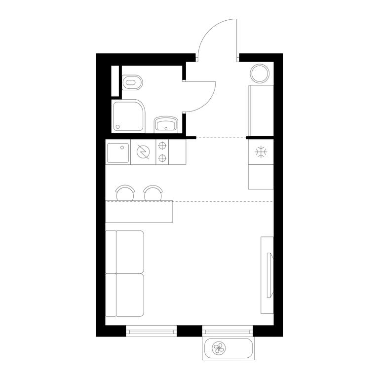 Apartment Sale, 23.7 sq. m. at Yauza Park, ulitsa Kolontsova, 4, Mytischi, Moscow Region, Russia #1 Apartment Sale, 23.7 sq. m. at Yauza Park, ulitsa Kolontsova, 4, Mytischi, Moscow Region, Russia #1