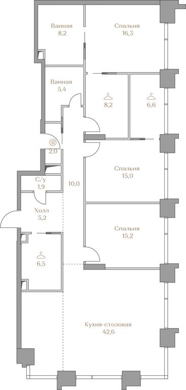 3-BD Apartment Sale, 143.1 sq. m. at Luzhniki Collection, Luzhnetskaya Embankment, 2/4с17, Moscow, Russia #2 3-BD Apartment Sale, 143.1 sq. m. at Luzhniki Collection, Luzhnetskaya Embankment, 2/4с17, Moscow, Russia #2