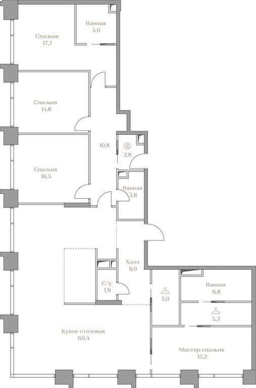 4-BD Apartment Sale, 174平方米 at Luzhniki Collection, Luzhnetskaya Embankment, 2/4с17, Moscow, Russia #1 4-BD Apartment Sale, 174平方米 at Luzhniki Collection, Luzhnetskaya Embankment, 2/4с17, Moscow, Russia #1
