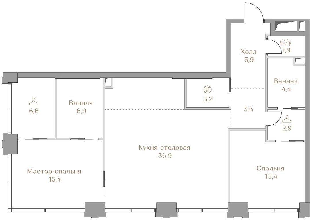 2-BD Apartment Sale, 101.1 sq. m. at Luzhniki Collection, Luzhnetskaya Embankment, 2/4с17, Moscow, Russia #2 2-BD Apartment Sale, 101.1 sq. m. at Luzhniki Collection, Luzhnetskaya Embankment, 2/4с17, Moscow, Russia #2