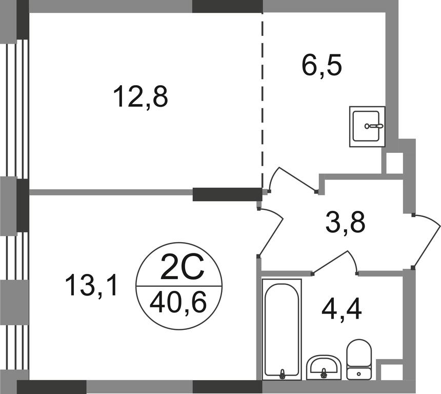 2-BD Apartment Sale, 40.6 sq. m. at Peredelkino Blizhnee, Korneya Chukovskogo Street, 1, Vnukovskoye Settlement, Moscow, Russia #1 2-BD Apartment Sale, 40.6 sq. m. at Peredelkino Blizhnee, Korneya Chukovskogo Street, 1, Vnukovskoye Settlement, Moscow, Russia #1