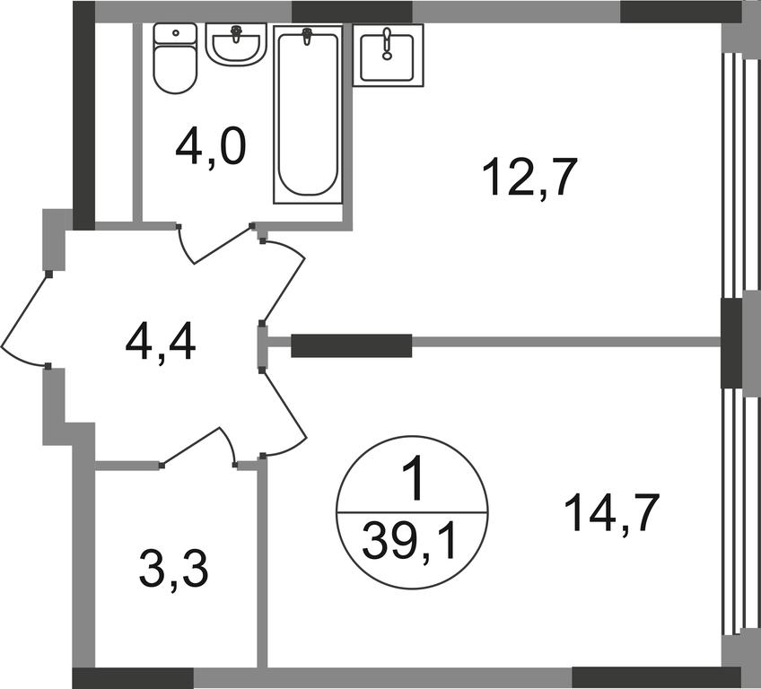 Apartment Sale, 39.1平方米 at Peredelkino Blizhnee, Korneya Chukovskogo Street, 1, Vnukovskoye Settlement, Moscow, Russia #1 Apartment Sale, 39.1平方米 at Peredelkino Blizhnee, Korneya Chukovskogo Street, 1, Vnukovskoye Settlement, Moscow, Russia #1