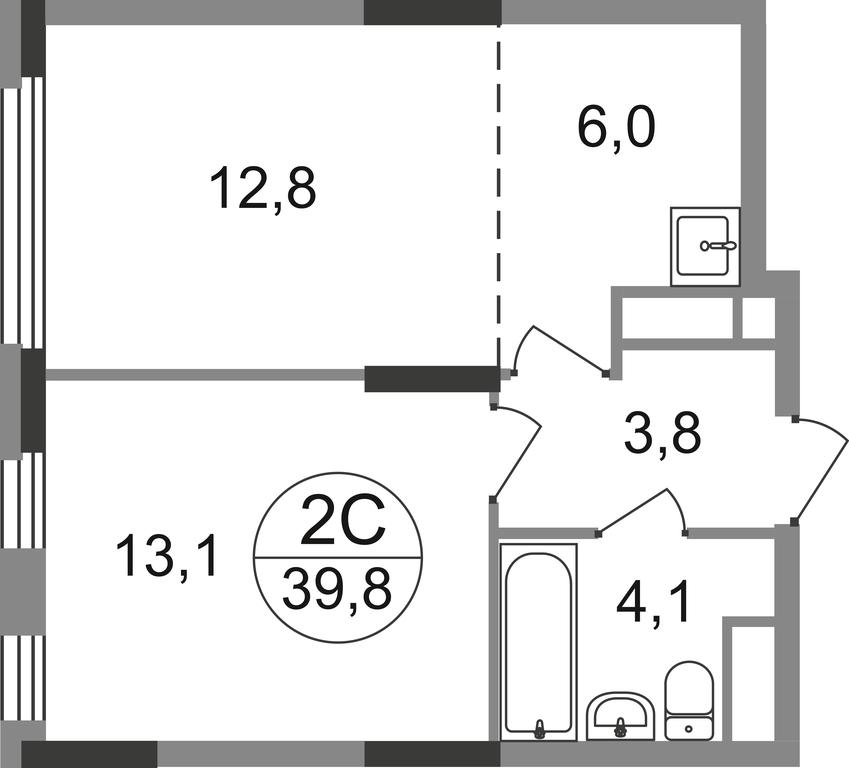 2-BD Apartment Sale, 39.8 sq. m. at Peredelkino Blizhnee, Korneya Chukovskogo Street, 1, Vnukovskoye Settlement, Moscow, Russia #1 2-BD Apartment Sale, 39.8 sq. m. at Peredelkino Blizhnee, Korneya Chukovskogo Street, 1, Vnukovskoye Settlement, Moscow, Russia #1