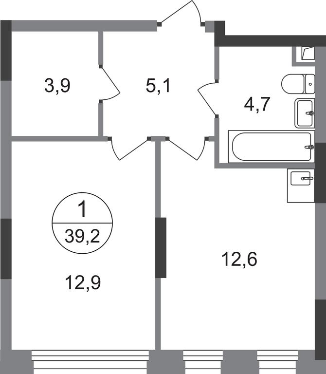 Apartment Sale, 39.2平方米 at Peredelkino Blizhnee, Korneya Chukovskogo Street, 1, Vnukovskoye Settlement, Moscow, Russia #1 Apartment Sale, 39.2平方米 at Peredelkino Blizhnee, Korneya Chukovskogo Street, 1, Vnukovskoye Settlement, Moscow, Russia #1