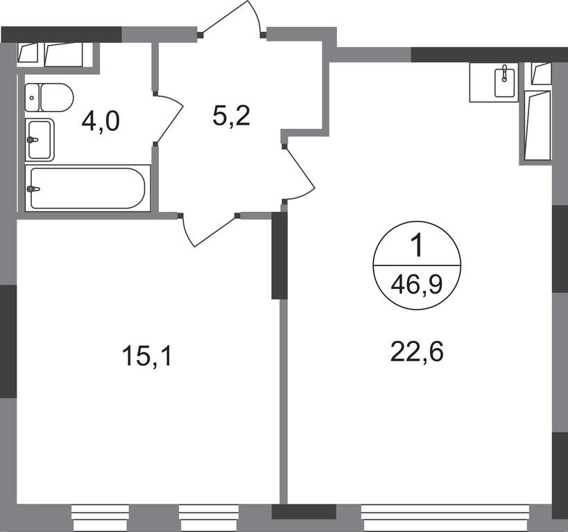 Apartment Sale, 46.9 sq. m. at Peredelkino Blizhnee, Korneya Chukovskogo Street, 1, Vnukovskoye Settlement, Moscow, Russia #1 Apartment Sale, 46.9 sq. m. at Peredelkino Blizhnee, Korneya Chukovskogo Street, 1, Vnukovskoye Settlement, Moscow, Russia #1