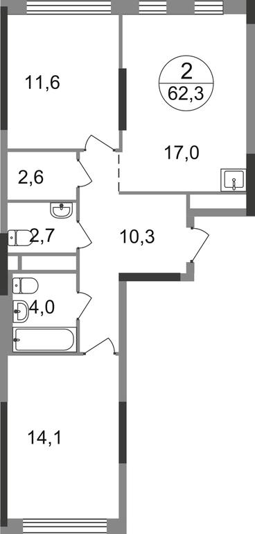 2-BD Apartment Sale, 62.3 sq. m. at Peredelkino Blizhnee, Korneya Chukovskogo Street, 1, Vnukovskoye Settlement, Moscow, Russia #1 2-BD Apartment Sale, 62.3 sq. m. at Peredelkino Blizhnee, Korneya Chukovskogo Street, 1, Vnukovskoye Settlement, Moscow, Russia #1