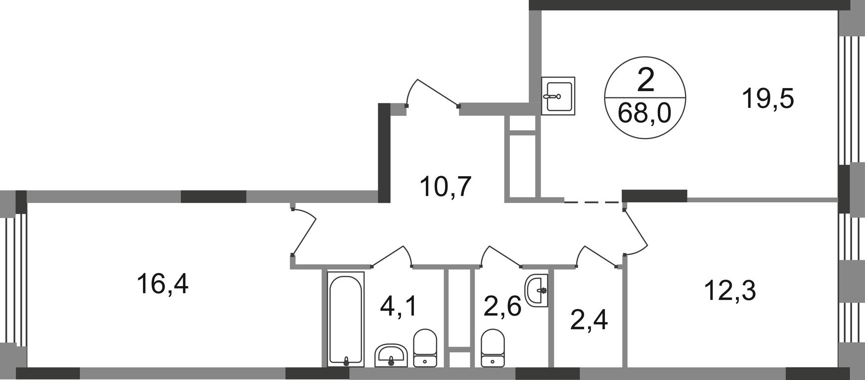 2-BD Apartment Sale, 68 sq. m. at Peredelkino Blizhnee, Korneya Chukovskogo Street, 1, Vnukovskoye Settlement, Moscow, Russia #1 2-BD Apartment Sale, 68 sq. m. at Peredelkino Blizhnee, Korneya Chukovskogo Street, 1, Vnukovskoye Settlement, Moscow, Russia #1