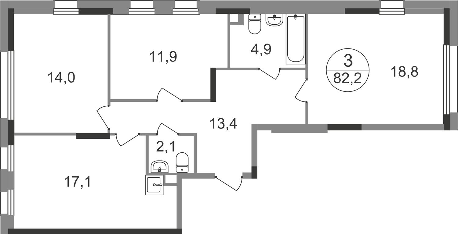 3-BD Apartment Sale, 82.2平方米 at Peredelkino Blizhnee, Korneya Chukovskogo Street, 1, Vnukovskoye Settlement, Moscow, Russia #1 3-BD Apartment Sale, 82.2平方米 at Peredelkino Blizhnee, Korneya Chukovskogo Street, 1, Vnukovskoye Settlement, Moscow, Russia #1