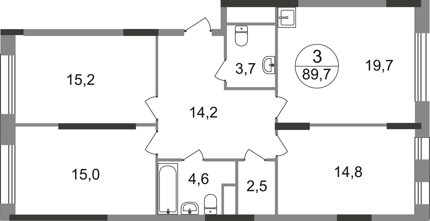 3-BD Apartment Sale, 89.7 sq. m. at Peredelkino Blizhnee, Korneya Chukovskogo Street, 1, Vnukovskoye Settlement, Moscow, Russia #1 3-BD Apartment Sale, 89.7 sq. m. at Peredelkino Blizhnee, Korneya Chukovskogo Street, 1, Vnukovskoye Settlement, Moscow, Russia #1