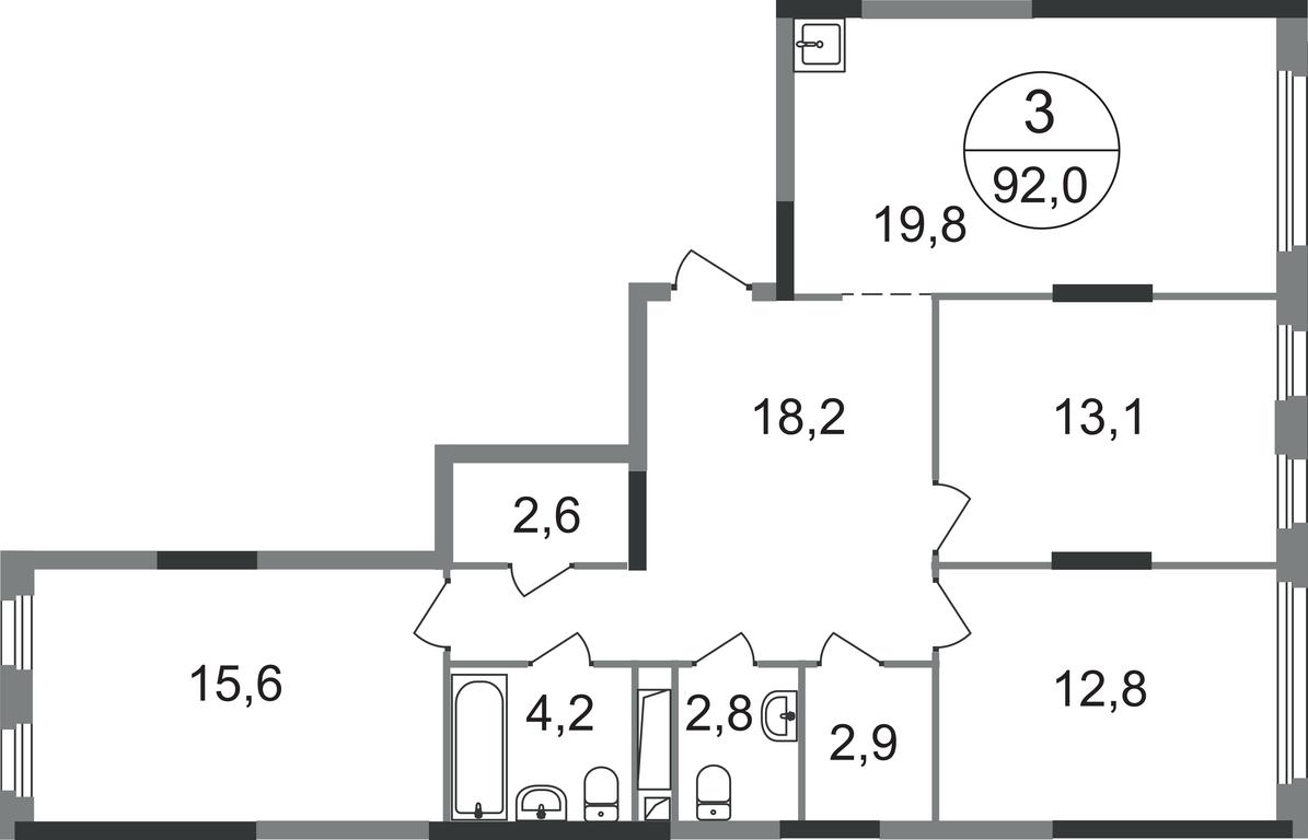 3-BD Apartment Sale, 92 sq. m. at Peredelkino Blizhnee, Korneya Chukovskogo Street, 1, Vnukovskoye Settlement, Moscow, Russia #1 3-BD Apartment Sale, 92 sq. m. at Peredelkino Blizhnee, Korneya Chukovskogo Street, 1, Vnukovskoye Settlement, Moscow, Russia #1