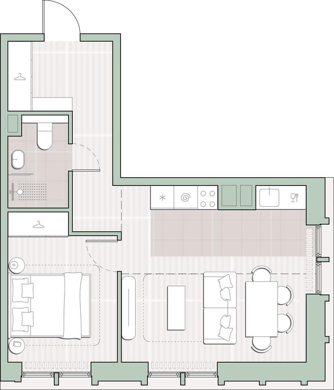 1-BD Apartment Sale, 43.02 sq. m. at Sreda na Kutuzovskom, Ivana Franko Street, Moscow, Russia #1 1-BD Apartment Sale, 43.02 sq. m. at Sreda na Kutuzovskom, Ivana Franko Street, Moscow, Russia #1