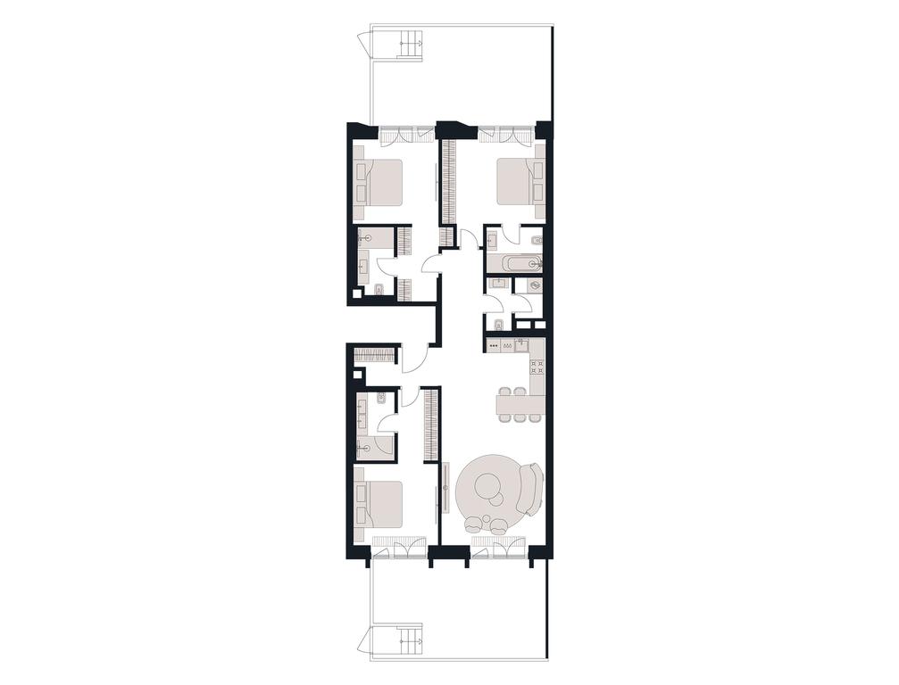 3-BD Apartment Sale, 149.8 sq. m. at Victory Park Residences, Bratyev Fonchenko Street, вл3, Moscow, Russia #1 3-BD Apartment Sale, 149.8 sq. m. at Victory Park Residences, Bratyev Fonchenko Street, вл3, Moscow, Russia #1