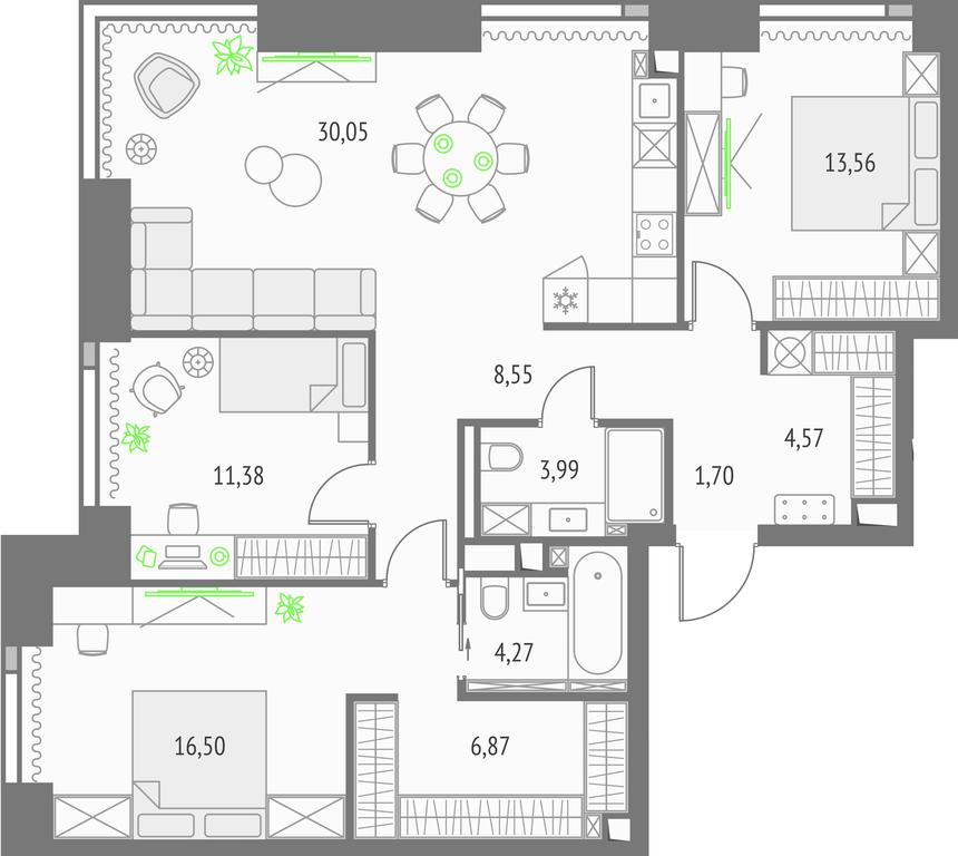 Продажа 3-комн. квартиры, 101,44 м² в ЖК «Upside Towers (Апсайд Тауэрс)», Огородный проезд, 4с1, Москва, Россия #1 Продажа 3-комн. квартиры, 101,44 м² в ЖК «Upside Towers (Апсайд Тауэрс)», Огородный проезд, 4с1, Москва, Россия #1