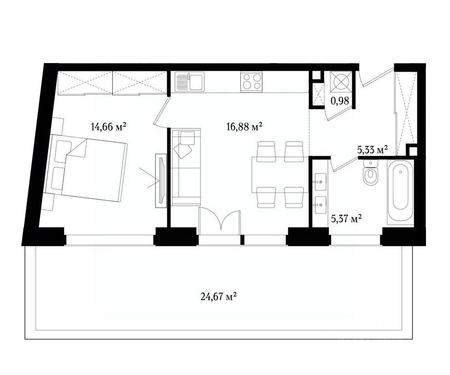 1-BD Apartment Sale, 67.89平方米 at Vernissage (Apartamenty premium-klassa) (Vernisazh), Schipok Street, Moscow, Russia #1 1-BD Apartment Sale, 67.89平方米 at Vernissage (Apartamenty premium-klassa) (Vernisazh), Schipok Street, Moscow, Russia #1