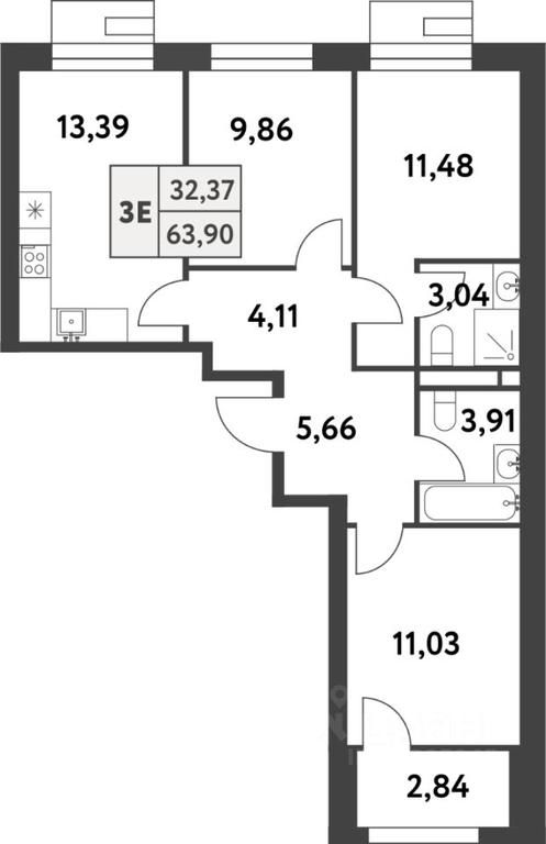2-BD Apartment Sale, 64.1 sq. m. at Smart Garden (Smart Garden), 5-ya ulitsa Lesnyye Polyany, posyolok Gazoprovod, Kommunarka District, Novomoskovskiy Administrative Okrug, Moscow, Russia #1 2-BD Apartment Sale, 64.1 sq. m. at Smart Garden (Smart Garden), 5-ya ulitsa Lesnyye Polyany, posyolok Gazoprovod, Kommunarka District, Novomoskovskiy Administrative Okrug, Moscow, Russia #1