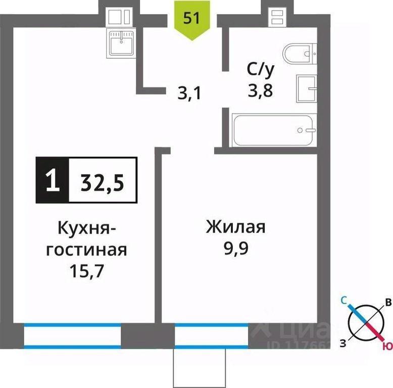 Apartment Sale, 32.5平方米 at Smart Kvartal Lesnaya Otrada, ulitsa Detstva, derevnya Aristovo, Krasnogorsk Urban District, Moscow Region, Russia #1 Apartment Sale, 32.5平方米 at Smart Kvartal Lesnaya Otrada, ulitsa Detstva, derevnya Aristovo, Krasnogorsk Urban District, Moscow Region, Russia #1