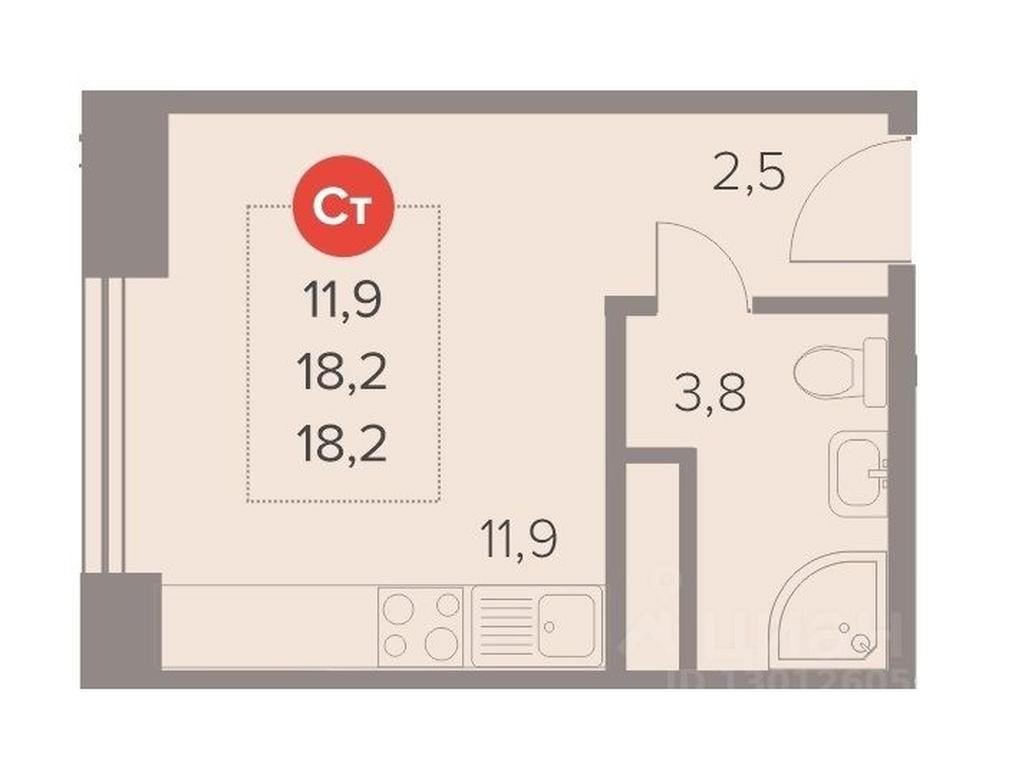 Apartment Sale, 18.2 sq. m. at Otlichno, Oktyabrskiy Avenue, 28А, Lyubertsy, Moscow Region, Russia #1 Apartment Sale, 18.2 sq. m. at Otlichno, Oktyabrskiy Avenue, 28А, Lyubertsy, Moscow Region, Russia #1