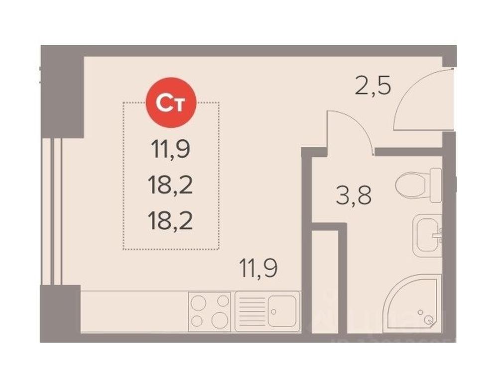 Apartment Sale, 18.2 sq. m. at Otlichno, Oktyabrskiy Avenue, 28А, Lyubertsy, Moscow Region, Russia #1 Apartment Sale, 18.2 sq. m. at Otlichno, Oktyabrskiy Avenue, 28А, Lyubertsy, Moscow Region, Russia #1