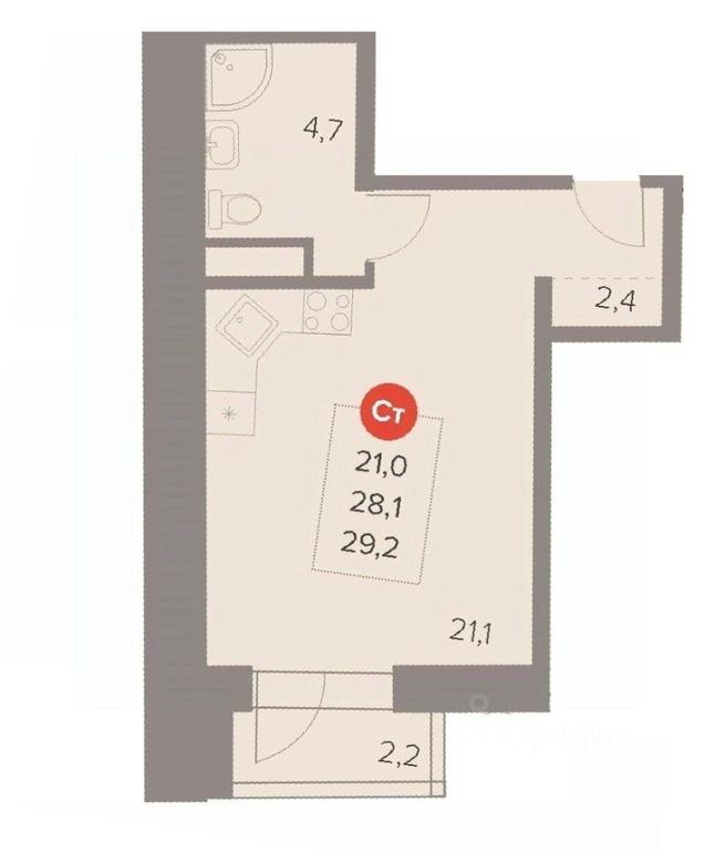 Apartment Sale, 29.2 sq. m. at Otlichno, Oktyabrskiy Avenue, 28А, Lyubertsy, Moscow Region, Russia #1 Apartment Sale, 29.2 sq. m. at Otlichno, Oktyabrskiy Avenue, 28А, Lyubertsy, Moscow Region, Russia #1