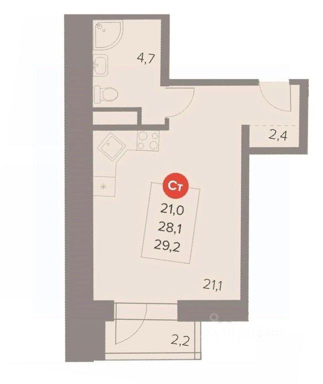 Apartment Sale, 29.2 sq. m. at Otlichno, Oktyabrskiy Avenue, 28А, Lyubertsy, Moscow Region, Russia #1 Apartment Sale, 29.2 sq. m. at Otlichno, Oktyabrskiy Avenue, 28А, Lyubertsy, Moscow Region, Russia #1
