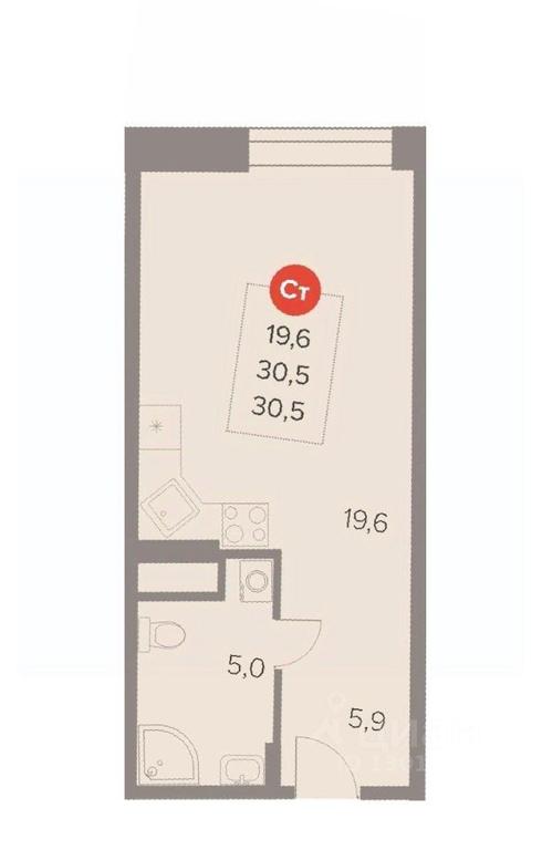 Apartment Sale, 30.5 sq. m. at Otlichno, Oktyabrskiy Avenue, 28А, Lyubertsy, Moscow Region, Russia #1 Apartment Sale, 30.5 sq. m. at Otlichno, Oktyabrskiy Avenue, 28А, Lyubertsy, Moscow Region, Russia #1