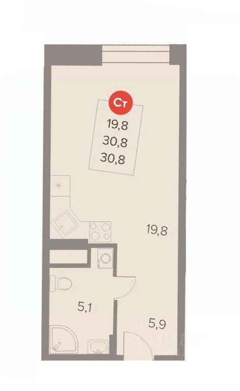 Apartment Sale, 30.8 sq. m. at Otlichno, Oktyabrskiy Avenue, 28А, Lyubertsy, Moscow Region, Russia #1 Apartment Sale, 30.8 sq. m. at Otlichno, Oktyabrskiy Avenue, 28А, Lyubertsy, Moscow Region, Russia #1