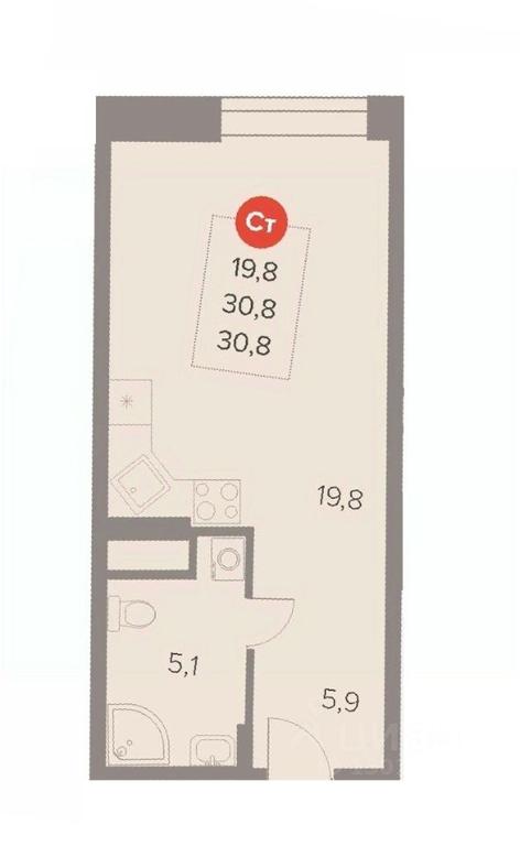 Apartment Sale, 30.8 sq. m. at Otlichno, Oktyabrskiy Avenue, 28А, Lyubertsy, Moscow Region, Russia #1 Apartment Sale, 30.8 sq. m. at Otlichno, Oktyabrskiy Avenue, 28А, Lyubertsy, Moscow Region, Russia #1