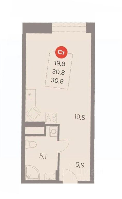 Apartment Sale, 30.8平方米 at Otlichno, Oktyabrskiy Avenue, 28А, Lyubertsy, Moscow Region, Russia #1 Apartment Sale, 30.8平方米 at Otlichno, Oktyabrskiy Avenue, 28А, Lyubertsy, Moscow Region, Russia #1