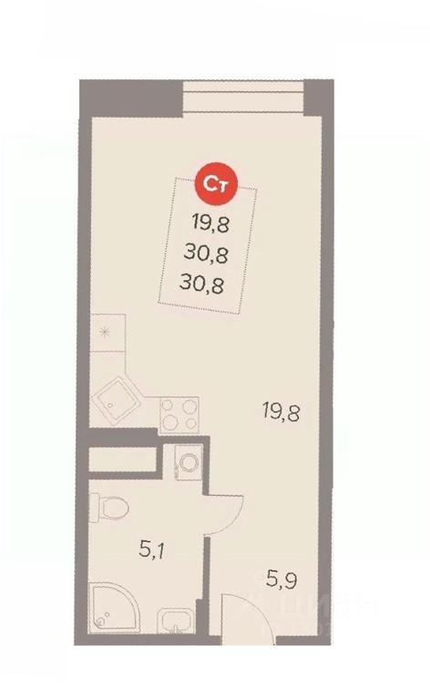 Apartment Sale, 30.8 sq. m. at Otlichno, Oktyabrskiy Avenue, 28А, Lyubertsy, Moscow Region, Russia #1 Apartment Sale, 30.8 sq. m. at Otlichno, Oktyabrskiy Avenue, 28А, Lyubertsy, Moscow Region, Russia #1