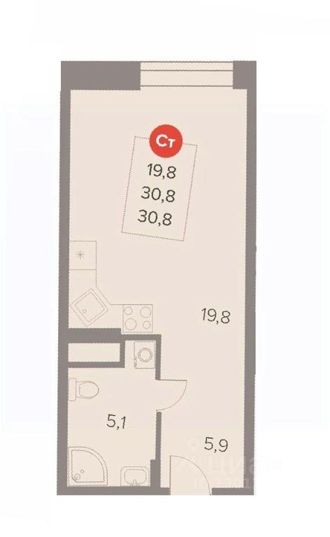 Apartment Sale, 30.8 sq. m. at Otlichno, Oktyabrskiy Avenue, 28А, Lyubertsy, Moscow Region, Russia #1 Apartment Sale, 30.8 sq. m. at Otlichno, Oktyabrskiy Avenue, 28А, Lyubertsy, Moscow Region, Russia #1
