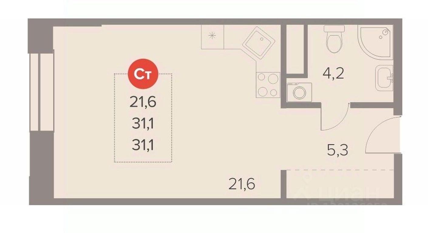 Apartment Sale, 31.1 sq. m. at Otlichno, Oktyabrskiy Avenue, 28А, Lyubertsy, Moscow Region, Russia #1 Apartment Sale, 31.1 sq. m. at Otlichno, Oktyabrskiy Avenue, 28А, Lyubertsy, Moscow Region, Russia #1