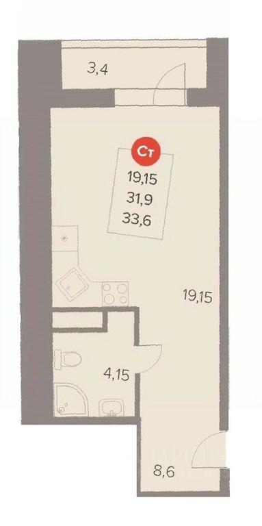 Apartment Sale, 33.6 sq. m. at Otlichno, Oktyabrskiy Avenue, 28А, Lyubertsy, Moscow Region, Russia #1 Apartment Sale, 33.6 sq. m. at Otlichno, Oktyabrskiy Avenue, 28А, Lyubertsy, Moscow Region, Russia #1