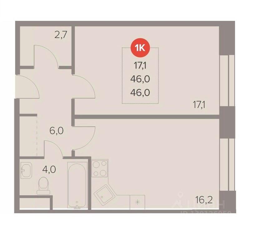 Apartment Sale, 46 sq. m. at Otlichno, Oktyabrskiy Avenue, 28А, Lyubertsy, Moscow Region, Russia #1 Apartment Sale, 46 sq. m. at Otlichno, Oktyabrskiy Avenue, 28А, Lyubertsy, Moscow Region, Russia #1