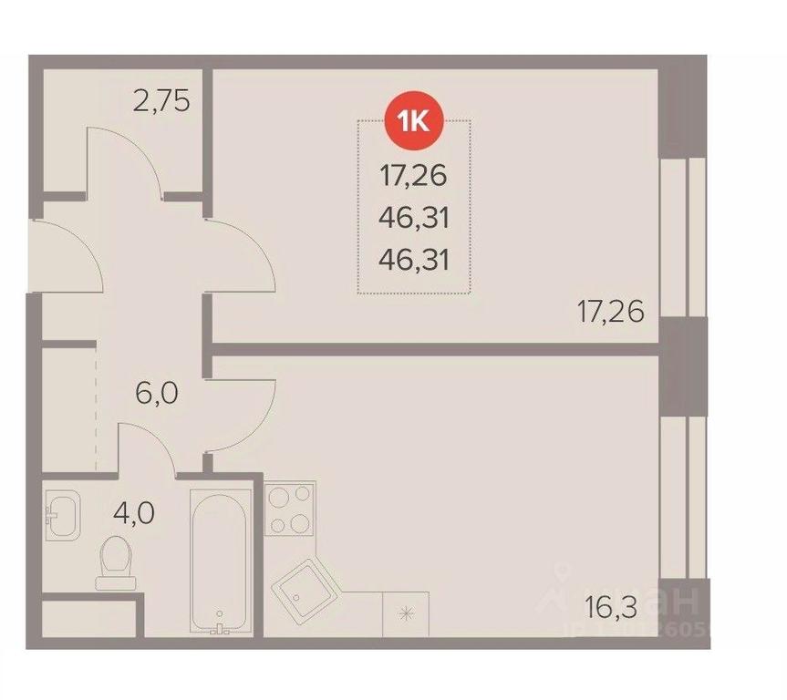 Apartment Sale, 46.31 sq. m. at Otlichno, Oktyabrskiy Avenue, 28А, Lyubertsy, Moscow Region, Russia #1 Apartment Sale, 46.31 sq. m. at Otlichno, Oktyabrskiy Avenue, 28А, Lyubertsy, Moscow Region, Russia #1
