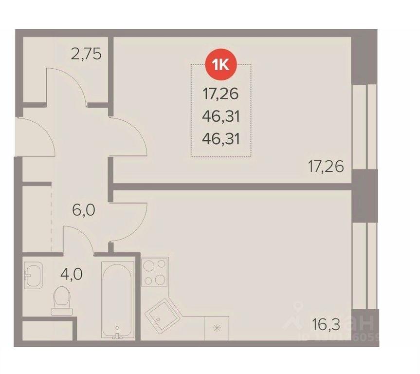 Apartment Sale, 46.31 sq. m. at Otlichno, Oktyabrskiy Avenue, 28А, Lyubertsy, Moscow Region, Russia #1 Apartment Sale, 46.31 sq. m. at Otlichno, Oktyabrskiy Avenue, 28А, Lyubertsy, Moscow Region, Russia #1