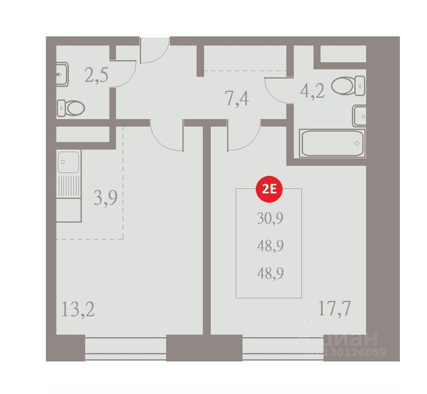 1-BD Apartment Sale, 48.9 sq. m. at Otlichno, Oktyabrskiy Avenue, 28А, Lyubertsy, Moscow Region, Russia #1 1-BD Apartment Sale, 48.9 sq. m. at Otlichno, Oktyabrskiy Avenue, 28А, Lyubertsy, Moscow Region, Russia #1
