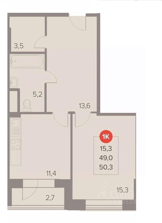 Apartment Sale, 50.3 sq. m. at Otlichno, Oktyabrskiy Avenue, 28А, Lyubertsy, Moscow Region, Russia #1 Apartment Sale, 50.3 sq. m. at Otlichno, Oktyabrskiy Avenue, 28А, Lyubertsy, Moscow Region, Russia #1